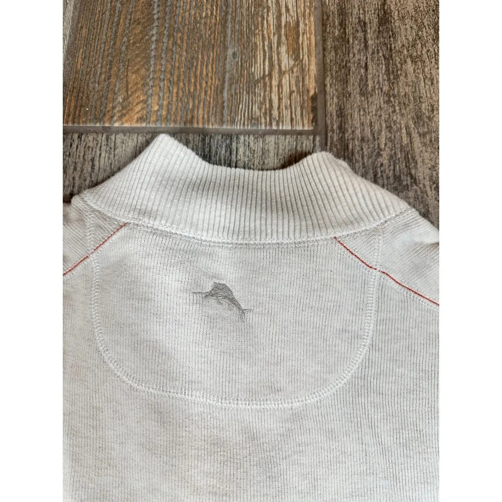 Tommy Bahama Mens 1/4 Zip Pullover Sweater Textured Knit Mock‎ Neck Casual
